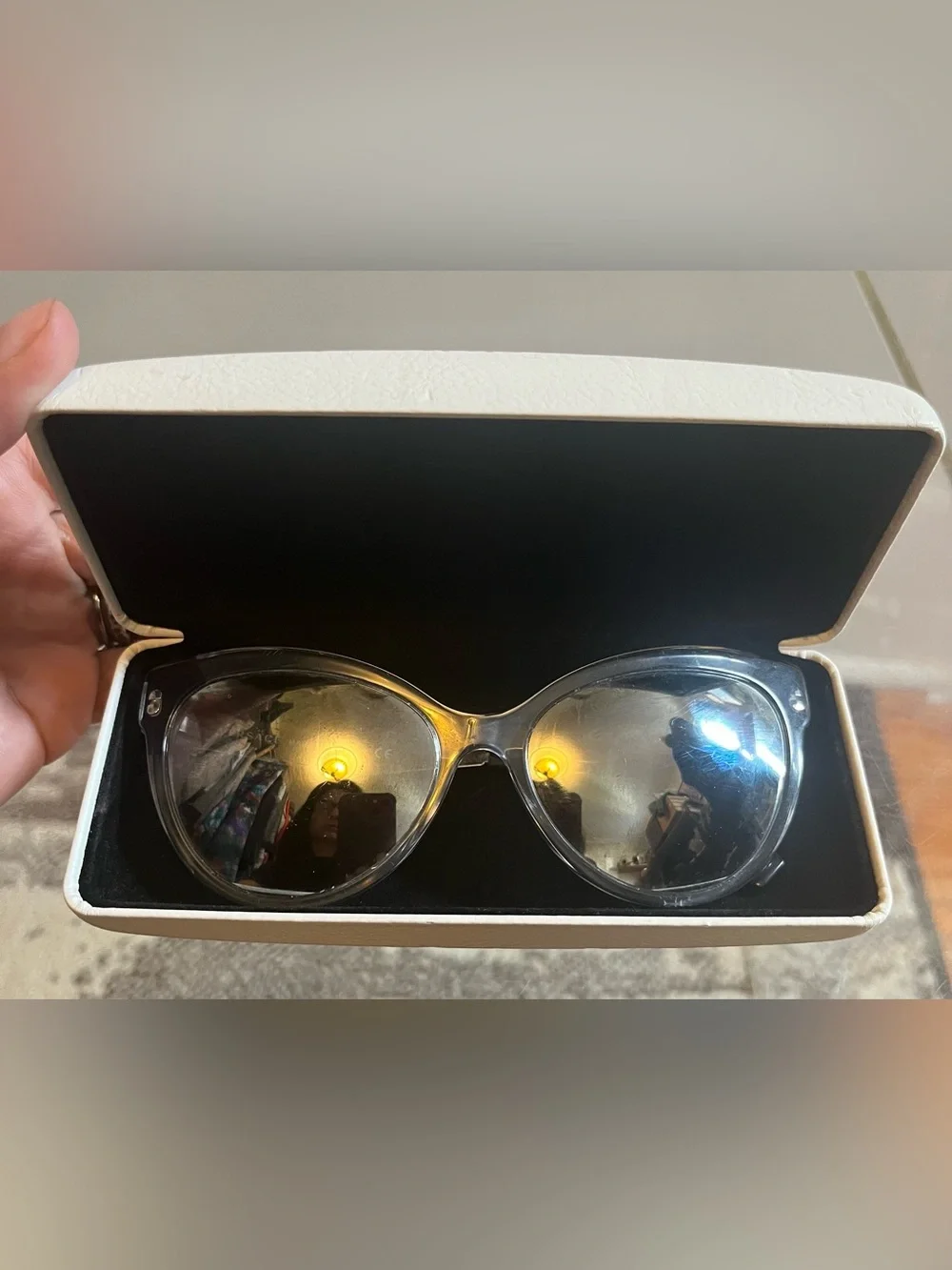 Versace VE4338 Cat-Eye Sunglasses Grey Frame Iconic Medusa Logo + Hard Case